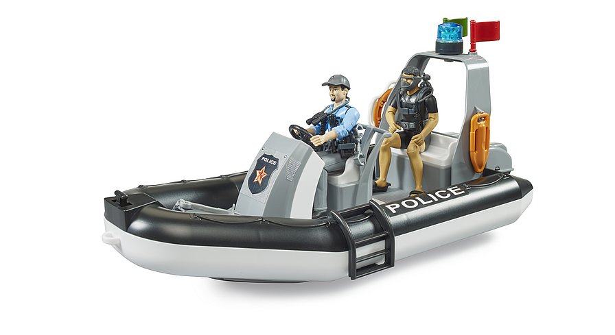 Bworld Police Opblaasbare Boot met Politieagent, Duiker en Accessoires